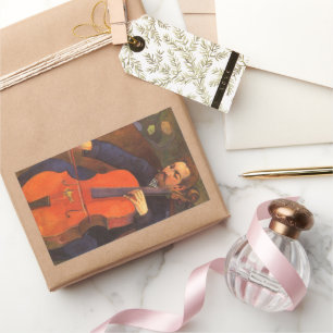 Sticker Rectangulaire Joueur Schneklud Portrait par Paul Gauguin