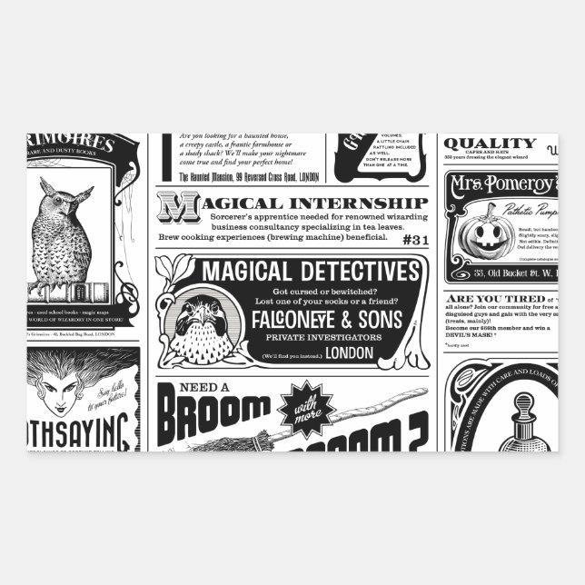 Sticker Rectangulaire journal déplaisant (Devant)