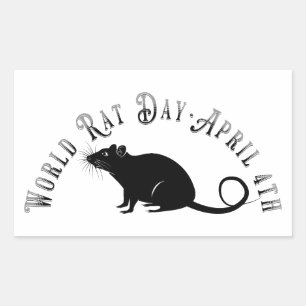 Sticker Rectangulaire Journée mondiale du rat