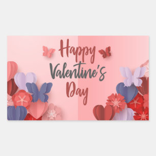 Sticker Rectangulaire Joyeuse Saint-Valentin