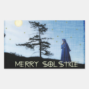 Sticker Rectangulaire Joyeuse soirée solstice