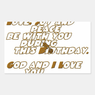 Sticker Rectangulaire Joyeux anniversaire