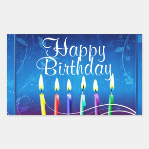 Sticker Rectangulaire Joyeux anniversaire