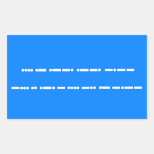Sticker Rectangulaire Joyeux anniversaire dans Morse Code