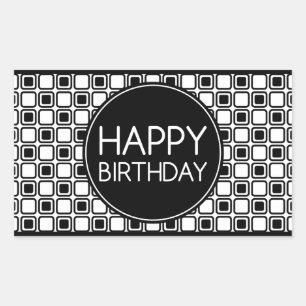 Sticker Rectangulaire joyeux anniversaire (studioSquares)