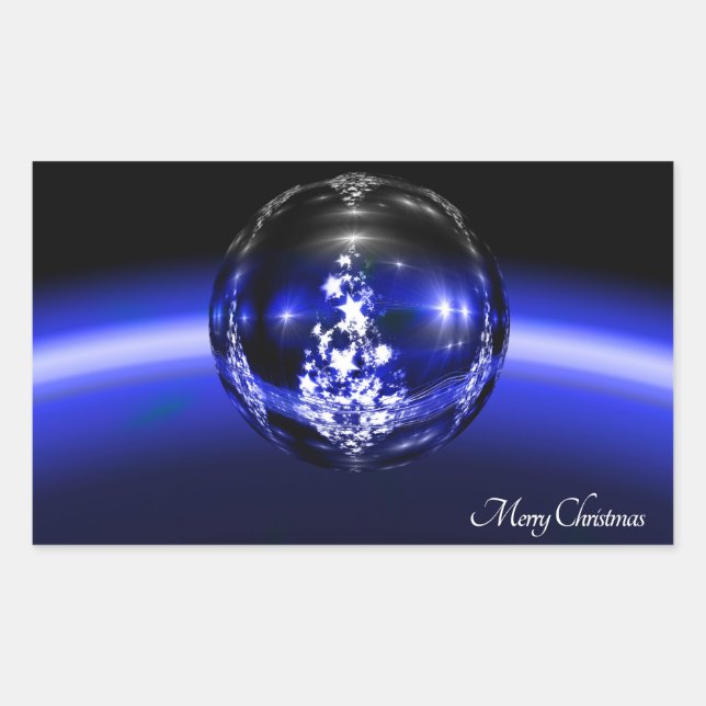 Sticker Rectangulaire Joyeux ballon de noël (Devant)