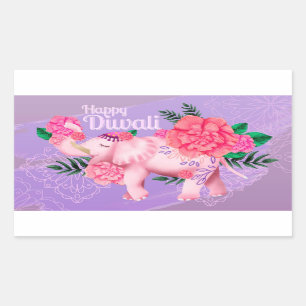 Sticker Rectangulaire Joyeux Diwali
