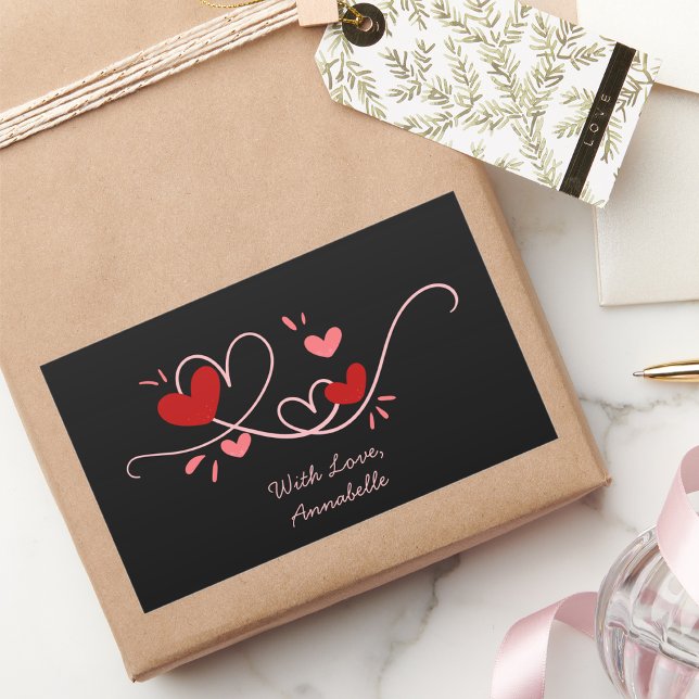 Sticker Rectangulaire Joyeux Jour des Valentines (Créateur téléchargé)