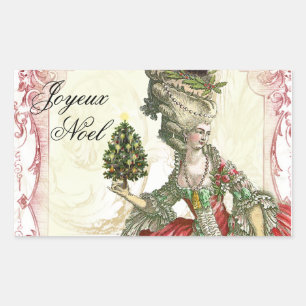 Sticker Rectangulaire Joyeux Noel
