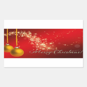 Sticker Rectangulaire Joyeux Noël