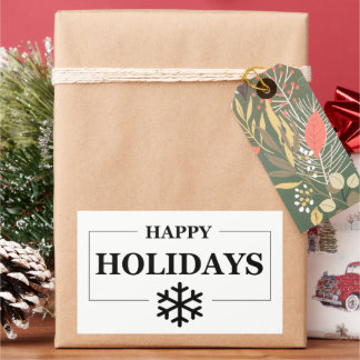 Sticker Rectangulaire Joyeux Noël Cadeau Personnalisé Merry Xmas