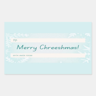 Sticker Rectangulaire Joyeux Noël Flocon de neige cadeau