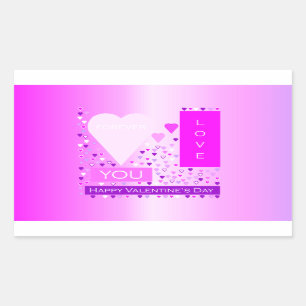 Sticker Rectangulaire Joyeux Saint Valentin