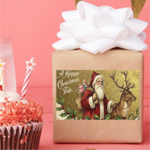 Sticker Rectangulaire Joyeux temps de Noël