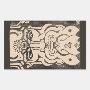 Sticker Rectangulaire Jupiter Zeus Roi des Dieux Mythologie grecque Noir