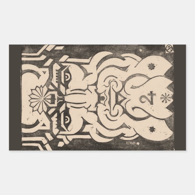 Sticker Rectangulaire Jupiter Zeus Roi des Dieux Mythologie grecque Noir (Devant)