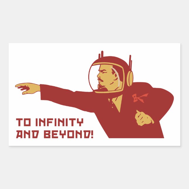 Sticker Rectangulaire Jusqu'à l'infini et au-delà (Devant)