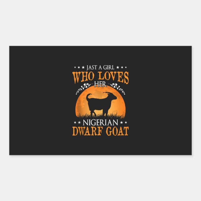 Sticker Rectangulaire Just a Girl Goat Hall (Devant)