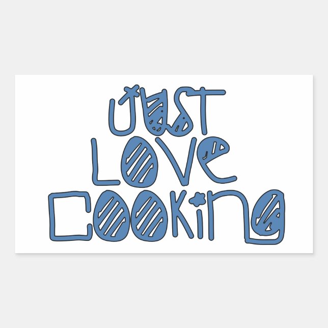 Sticker Rectangulaire Juste Cuisine d'amour (Devant)