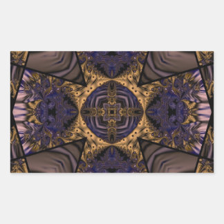 Sticker Rectangulaire Kaleidoscope Fractal 286
