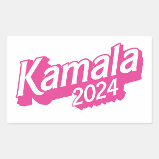 Sticker Rectangulaire Kamala 2024 rose