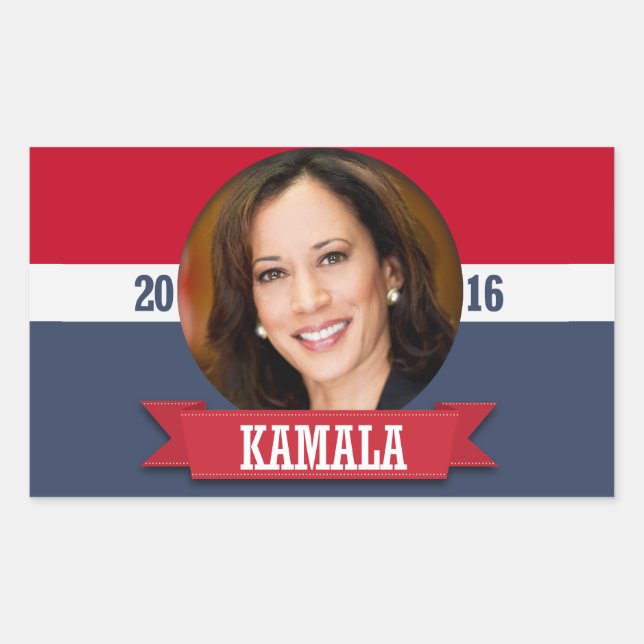 STICKER RECTANGULAIRE KAMALA HARRIS 2016 (Devant)
