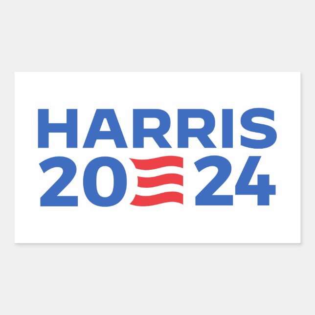 Sticker Rectangulaire Kamala Harris 2024 (Devant)