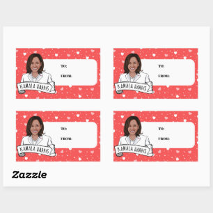 Sticker Rectangulaire Kamala Harris Saint Valentin