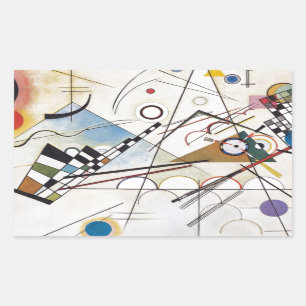 Sticker Rectangulaire Kandinsky 1923/composition viii/pixdezines