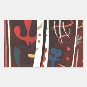 Sticker Rectangulaire Kandinsky Brown avec Supplément Abstrait