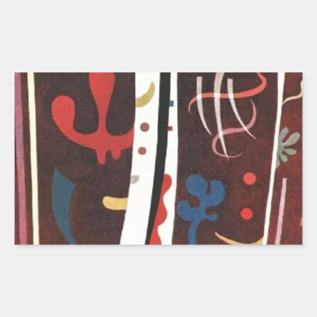 Sticker Rectangulaire Kandinsky Brown avec Supplément Abstrait (Devant)