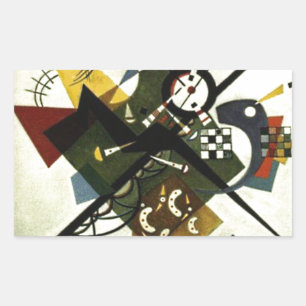 Sticker Rectangulaire Kandinsky Sur White II