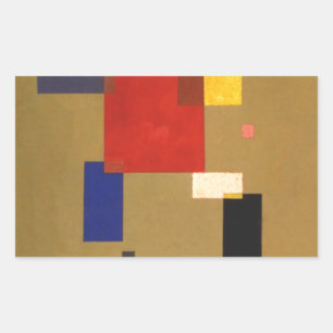Sticker Rectangulaire Kandinsky Treize Rectangles peinture Abstraite