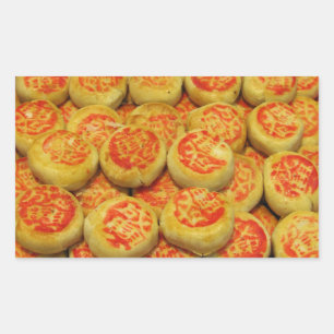 Sticker Rectangulaire Kanom Pia ข น ม เ ปี๊ ย ะ ~ Asiatique Sucres Desse