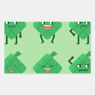 Sticker Rectangulaire kawaii Ketupat