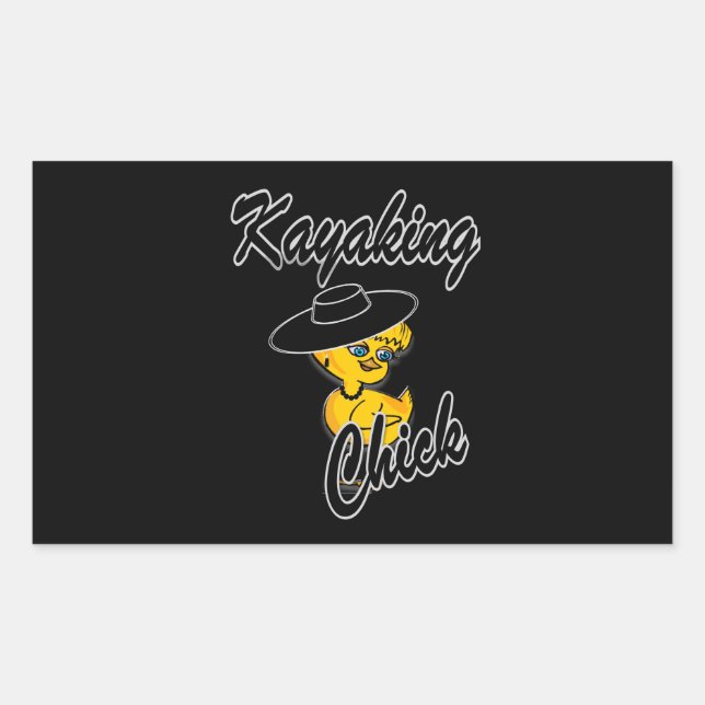 Sticker Rectangulaire Kayak Chick #4 (Devant)