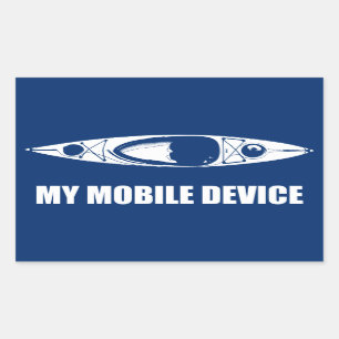 Sticker Rectangulaire Kayak, mon appareil mobile