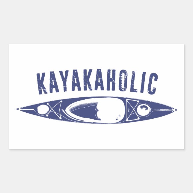 Sticker Rectangulaire Kayakaholic (Devant)