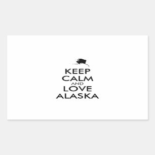 Sticker Rectangulaire KEEP CALM et LOVE ALASKA