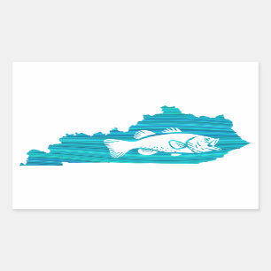 Sticker Rectangulaire Kentucky Wave Fishing