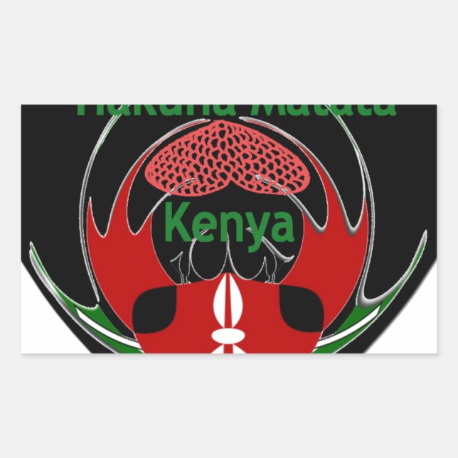 Sticker Rectangulaire Kenya (Devant)