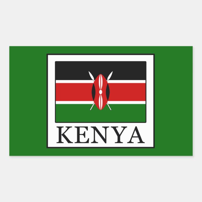 Sticker Rectangulaire Kenya (Devant)