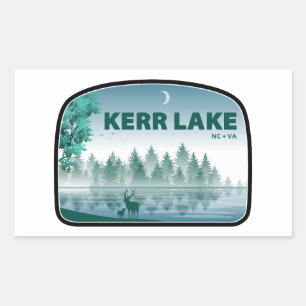 Sticker Rectangulaire Kerr Lake Virginie Caroline du Nord Deer