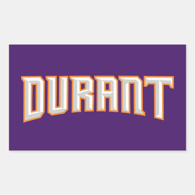 Sticker Rectangulaire Kevin Durant - Phoenix Basketball (Devant)