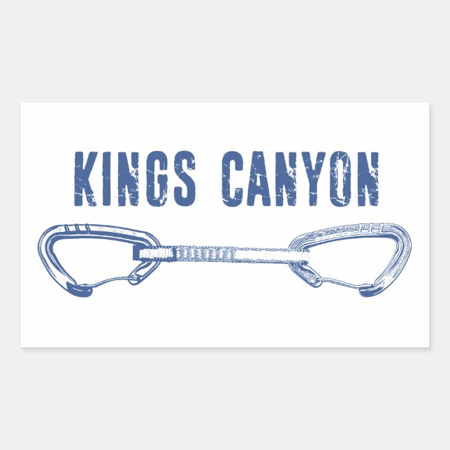 Sticker Rectangulaire Kings Canyon Climbing Quickdraw (Devant)
