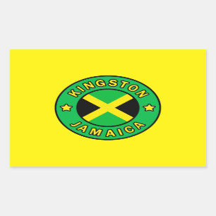 Sticker Rectangulaire Kingston Jamaïque