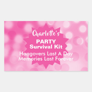 Sticker Rectangulaire Kit de survie do-it-yourself Favoriser