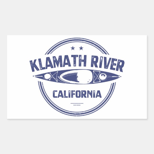 Sticker Rectangulaire Klamath River, Californie (Devant)