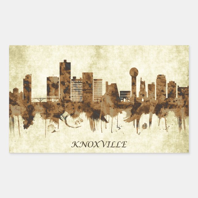 Sticker Rectangulaire Knoxville Tennessee (Devant)