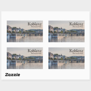 Sticker Rectangulaire Koblenz Allemagne Souvenir